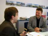 Christoph Dirnbacher im Gespr�ch mit Wohnbaustadtrat Dr. Michael Ludwig